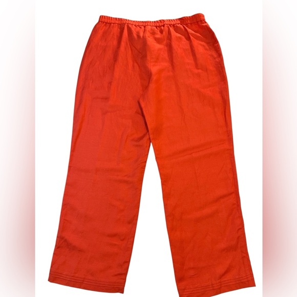 J.H. Collectibles Linen Blend Wide Leg Women’s Pants, Beautiful Orange, Size 16 - Picture 13 of 13